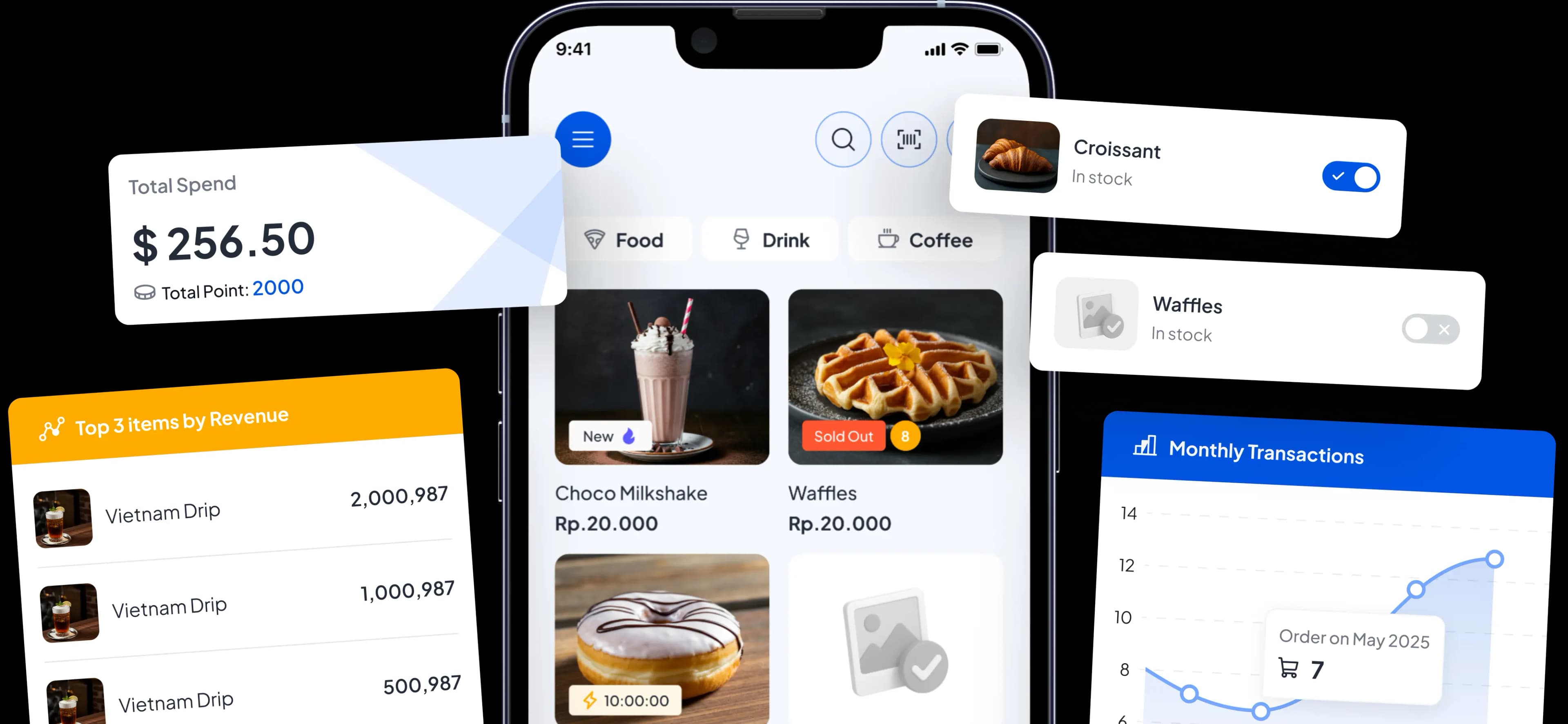 App main screen with features