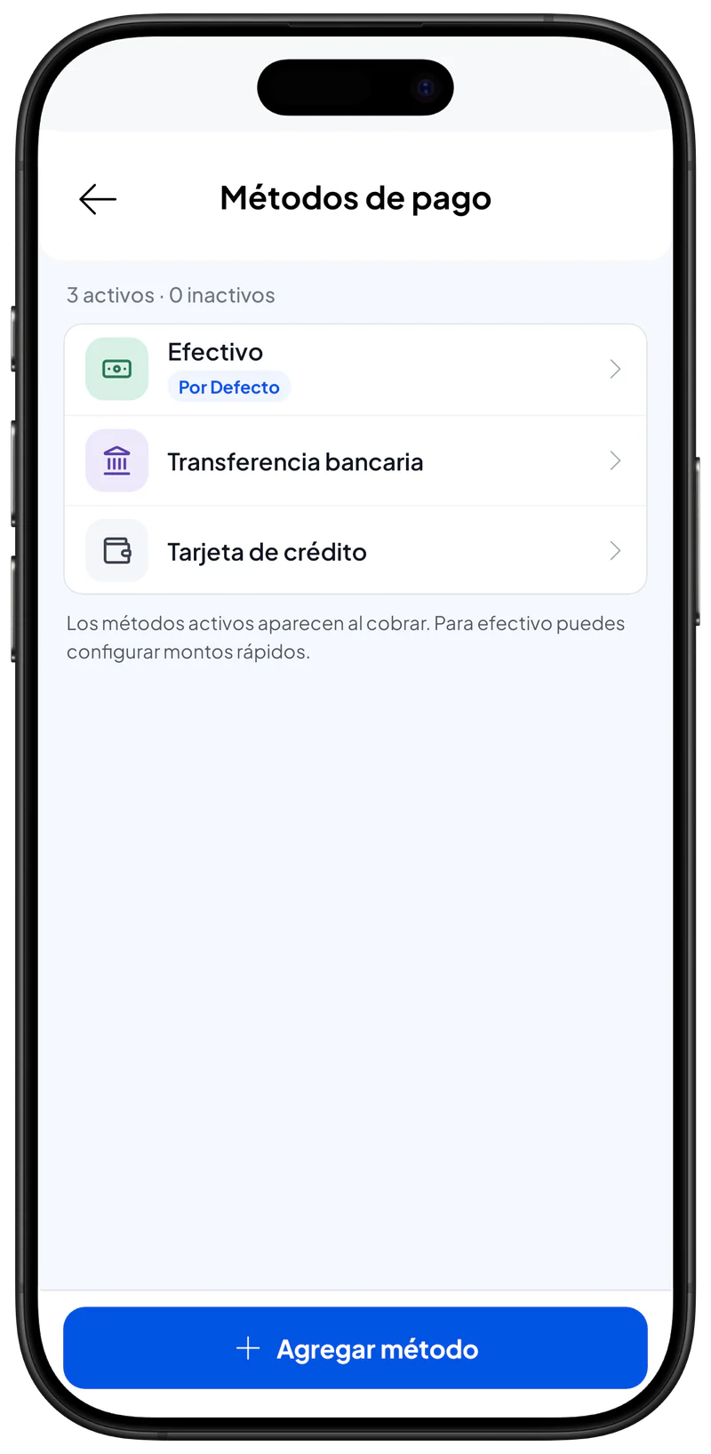 Agregar método de pago