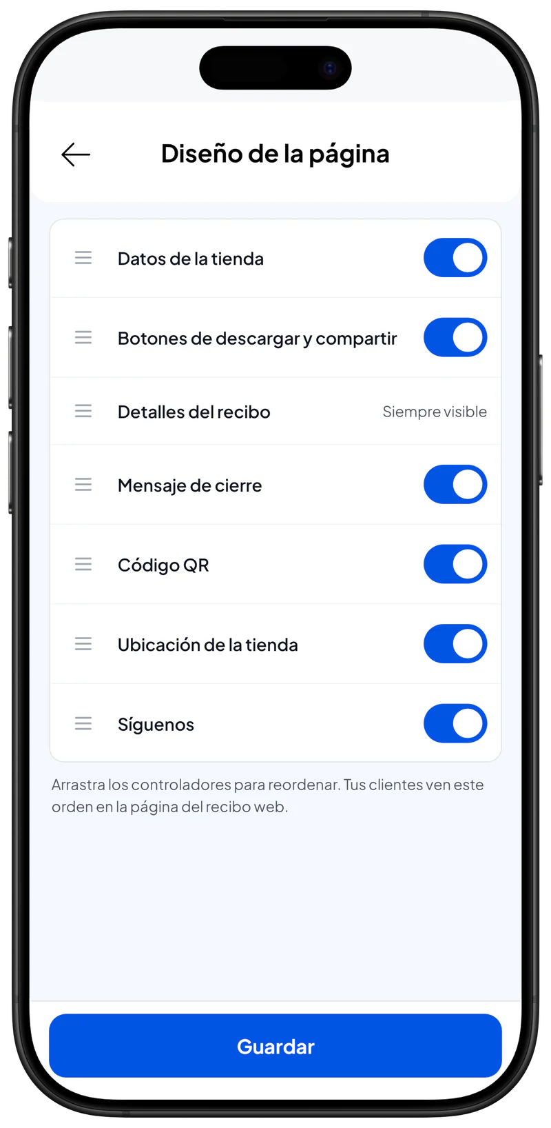 Plantilla de recibo