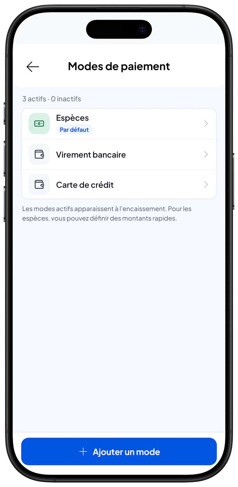 Ajouter un mode de paiement