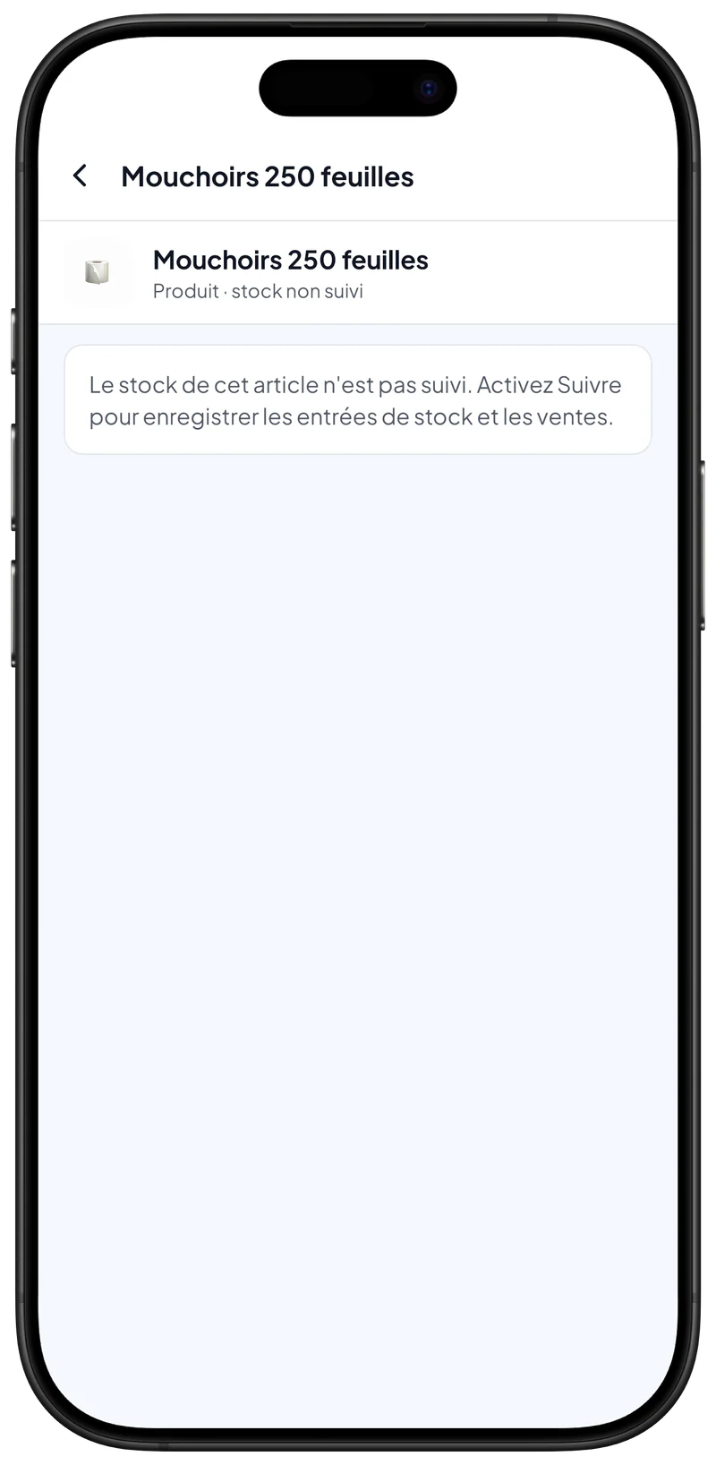 Activer le stock