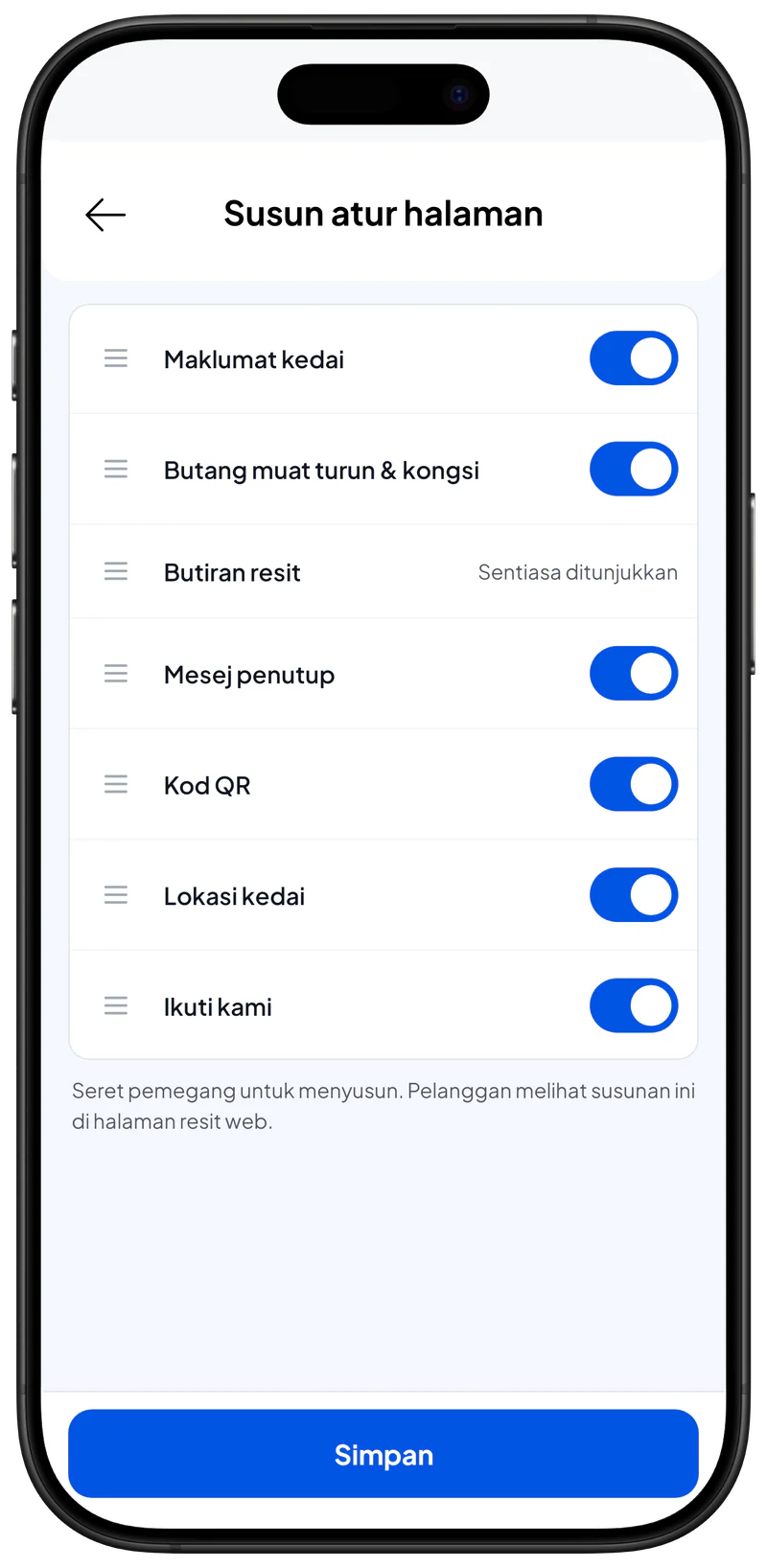 Pilihan templat resit, bahagian kedua