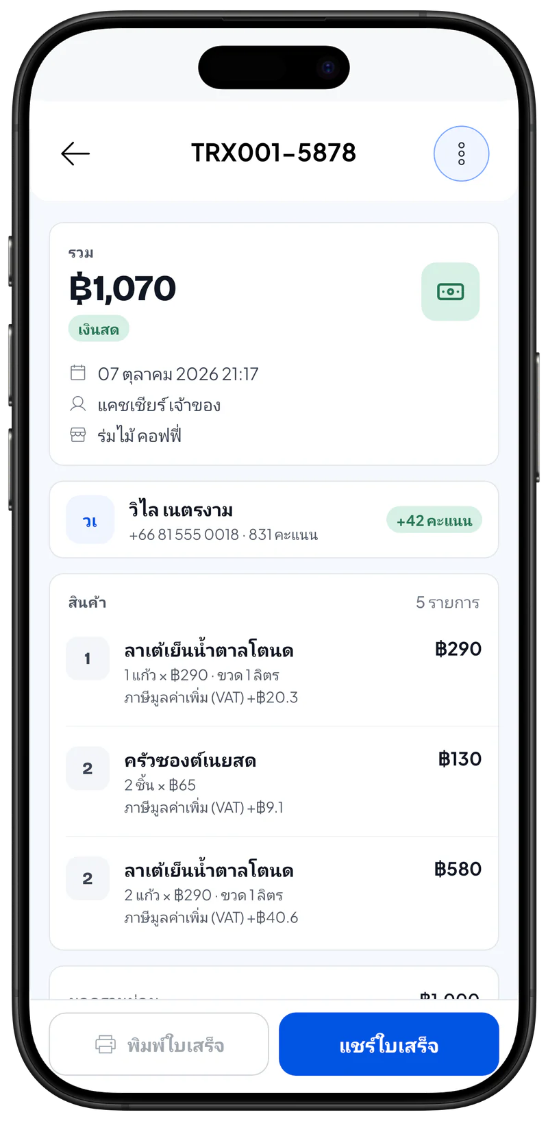 การดำเนินการกับธุรกรรม