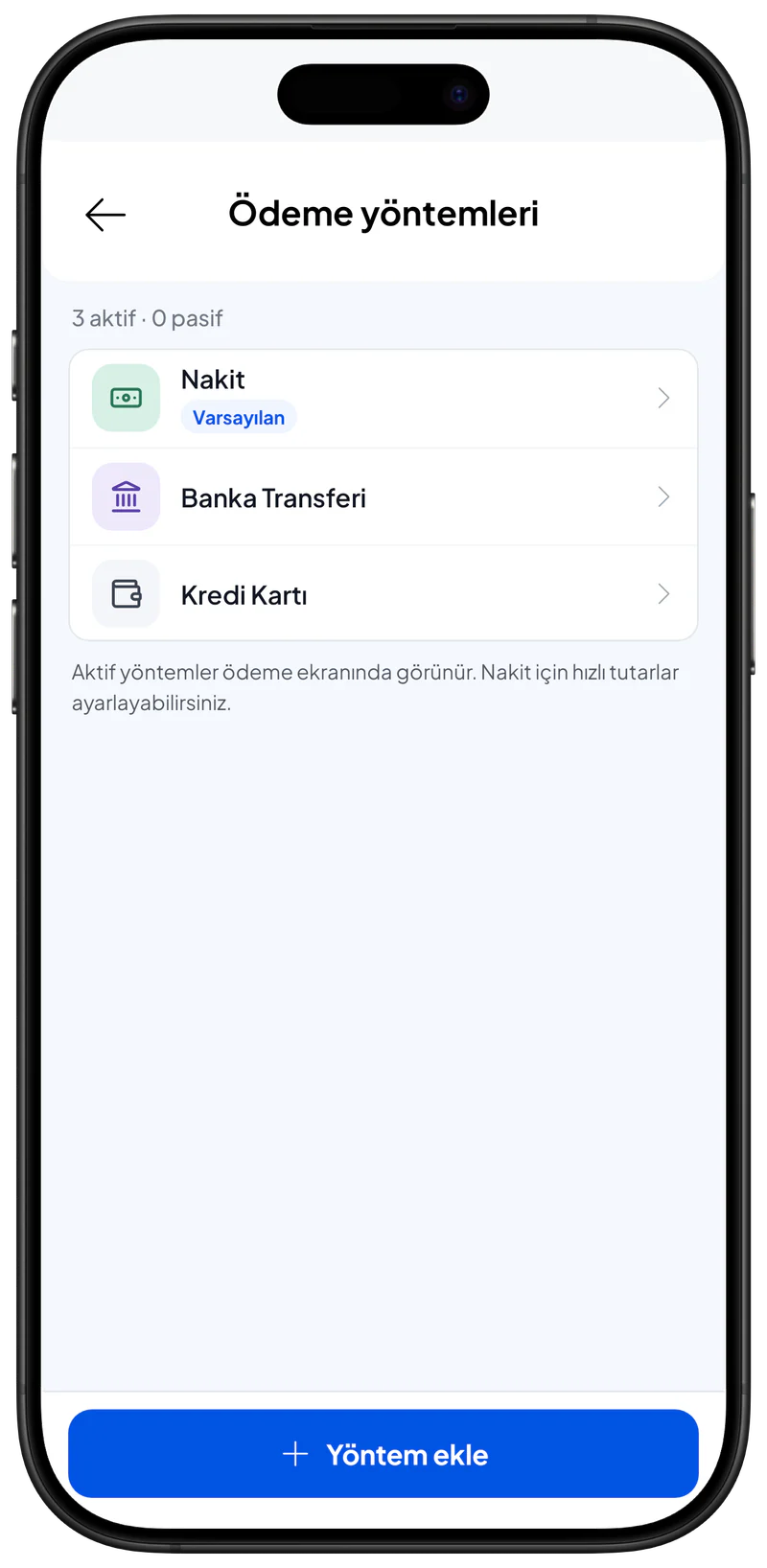 Ödeme yöntemi ekleme formu
