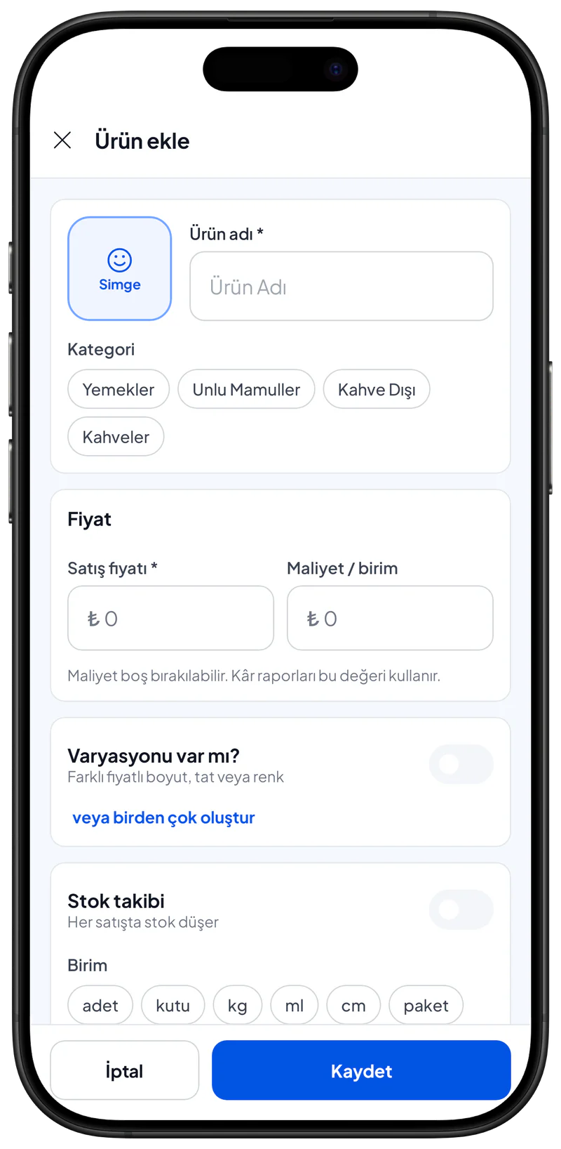 Ürün kategorisi