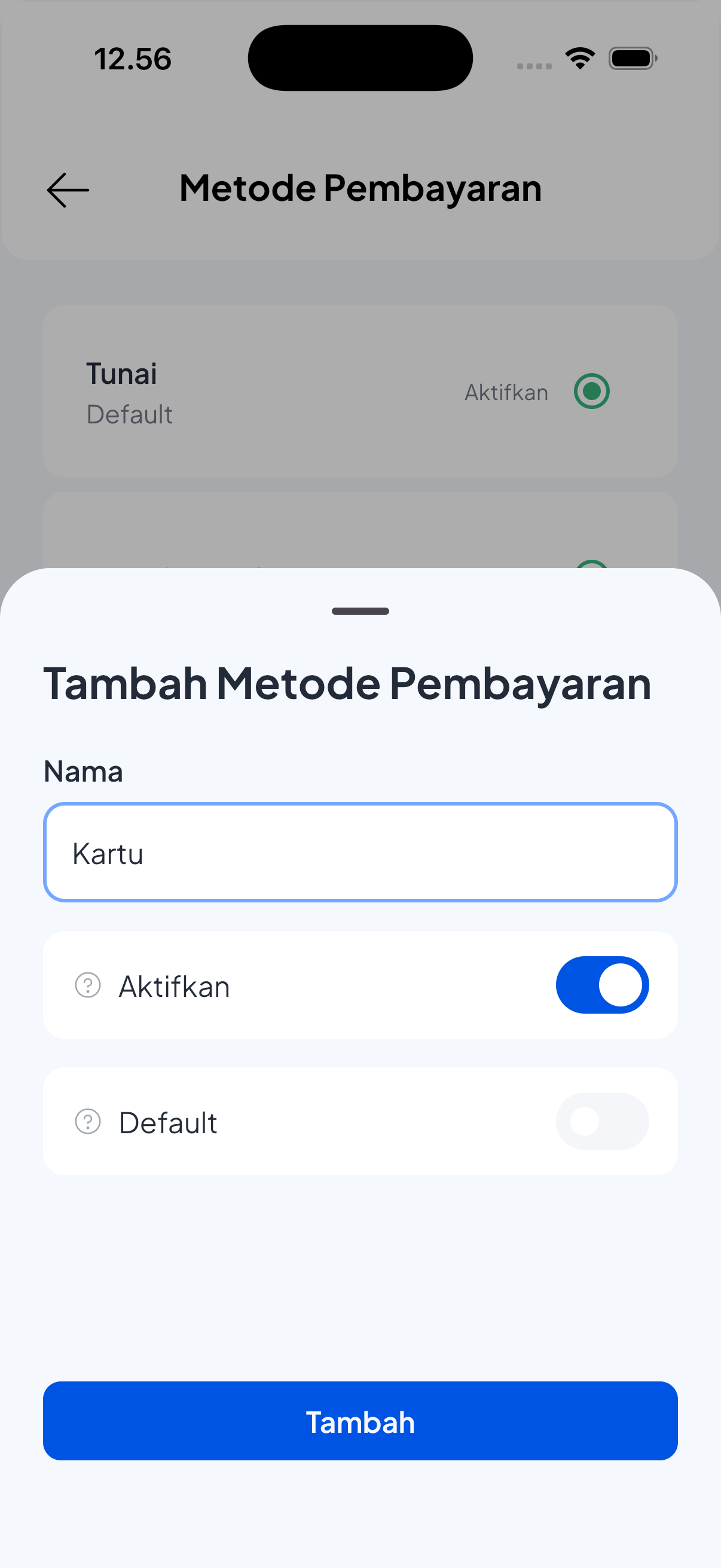 Tambah Metode