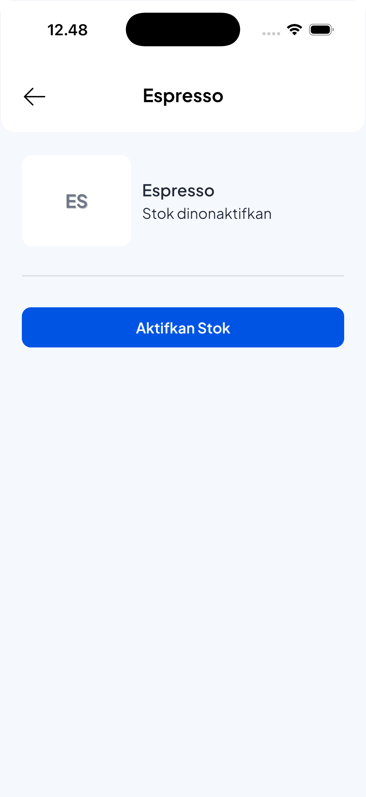 Aktifkan Stok