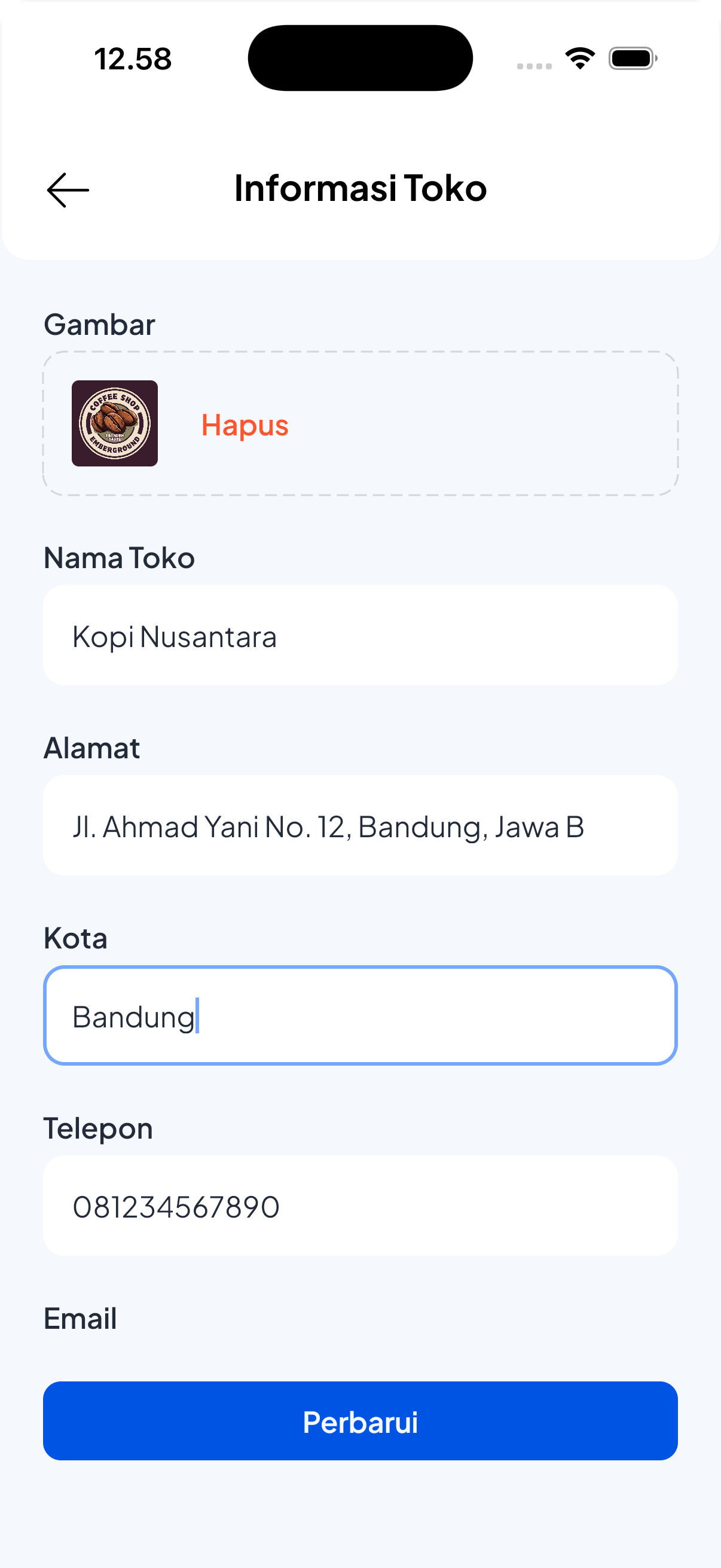 Bidang Data Toko